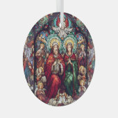 Christelijk gebrandschilderd glas ornament (Voorkant Rechts)