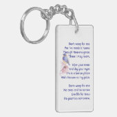 Christelijk gedicht Bluebird Garden Bird Sleutelhanger (Voorkant Links)