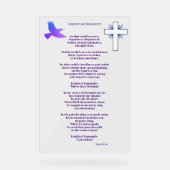 Christelijk gedicht, Hoogte van de Mensheid Acryl Bord (Voorkant)