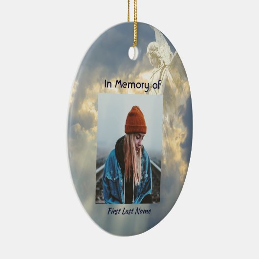 Christelijk gedicht Memorial Keepsake Angel Sky Cl Keramisch Ornament (Rechts)