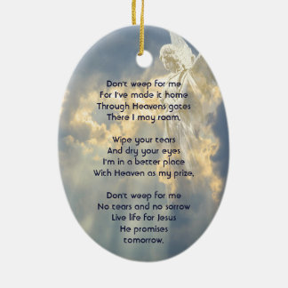 Christelijk gedicht Memorial Keepsake Angel Sky Cl Keramisch Ornament