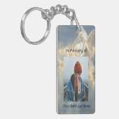 Christelijk gedicht Memorial Keepsake Angel Sky Cl Sleutelhanger (Voorkant Links)