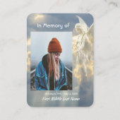 Christelijk gedicht Memorial Keepsake Angel Sky Cl Visitekaartje (Voorkant)