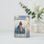 Christelijk gedicht Memorial Keepsake Angel Sky Cl Visitekaartje (Staand voorkant)