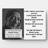 Christelijk gedicht Papa Fotoherdenkingsbegrafenis Fotoplaat (voorkant)