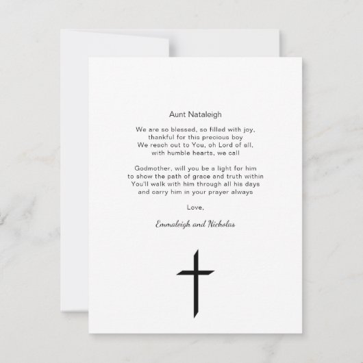 Christelijk gedicht word jij mijn god kaart (Achterkant)