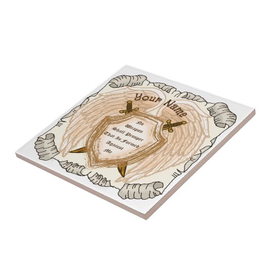 Christelijk Geen Weapon zal Prosper aangepaste naa Tegeltje (Zijkant)