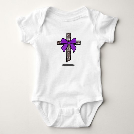 Christelijk geïnspireerd zwevend kruis romper (Voorkant)