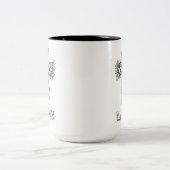 Christelijk Geloof Bloemen Kruis Aangepaste Naam K Tweekleurige Koffiemok (Center)