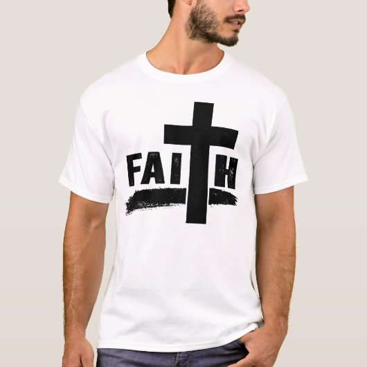 Christelijk Geloof Christendom Cross Design T-shirt (Voorkant)