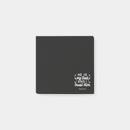Christelijk geloof citaat – Vertrouw op God Psalm Post-it® Notes (Voorkant)