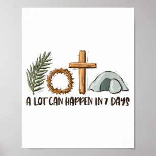 Christelijk geloof Gelukkig Pasen Een hoop kan geb Poster