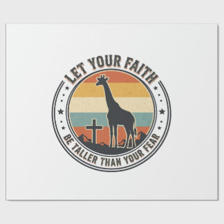 Christelijk geloof Giraffe Inspirerend Retro Zonso Cadeaupapier