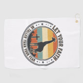Christelijk geloof Giraffe Inspirerend Retro Zonso Golfhanddoek (Horizontaal)