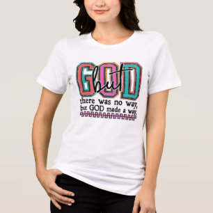 Christelijk geloof God maakte een weg Tri-Blend Shirt