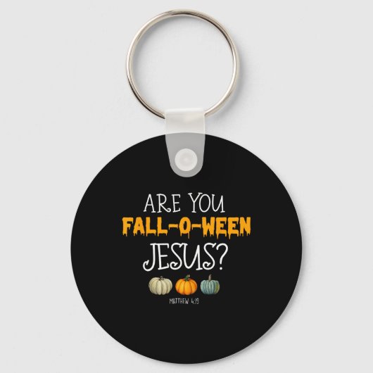 Christelijk Geloof Halloween Ben jij Herfst-o-ween Sleutelhanger (Voorkant)