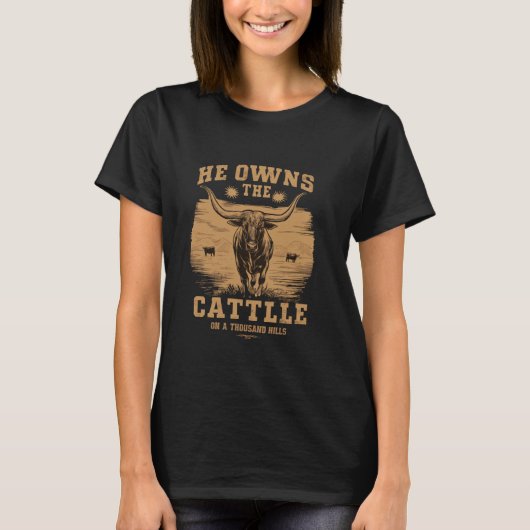 Christelijk geloof Hij bezit het vee T-shirt (Voorkant)
