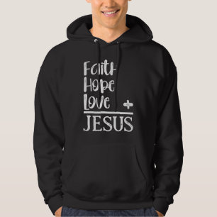 Christelijk Geloof Hoop Liefde Gelijk Jezus Bijbe Hoodie