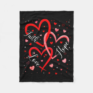 Christelijk Geloof Hoop Liefde Harten Religieus Va Fleece Deken
