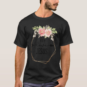 Christelijk geloof Ik hou van Jezus-katholieke rel T-shirt