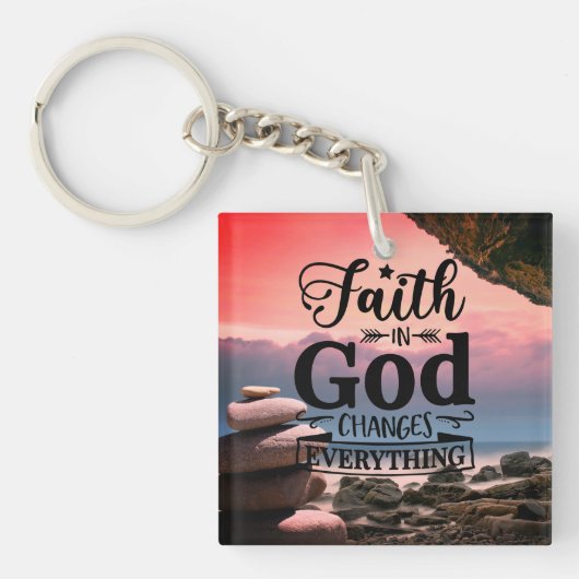 Christelijk geloof in God Sleutelhanger (Voorkant)