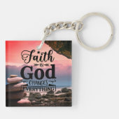Christelijk geloof in God Sleutelhanger (Achterkant)