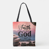 Christelijk geloof in God Tote Bag (Achterkant)