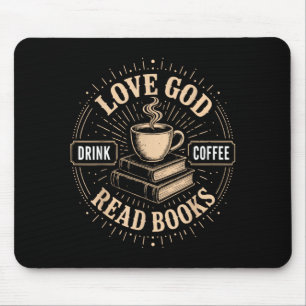 Christelijk geloof Jezus Boeken Koffie Gelovige Muismat