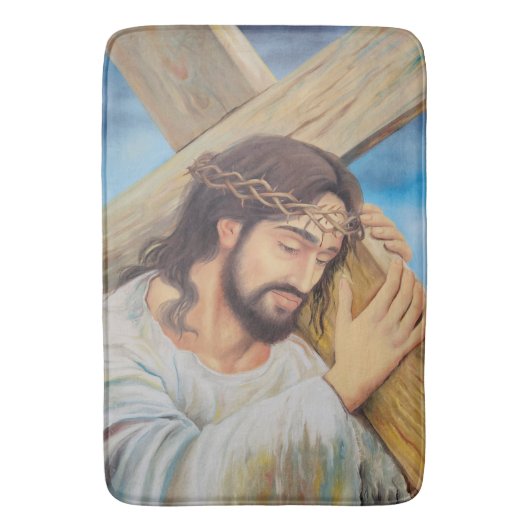 Christelijk geloof Jezus Christus Badmat (Voorkant Verticaal)