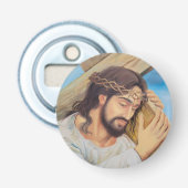 Christelijk geloof Jezus Christus Button Flesopener (Voorkant)