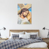 Christelijk geloof Jezus Christus Canvas Afdruk (Insitu (Slaapkamer))