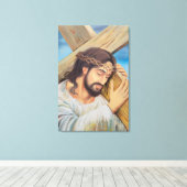 Christelijk geloof Jezus Christus Canvas Afdruk (Insitu (Houten vloer))