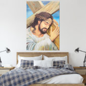 Christelijk geloof Jezus Christus Canvas Afdruk (Insitu (Slaapkamer))