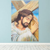 Christelijk geloof Jezus Christus Canvas Afdruk (Insitu (Houten vloer))