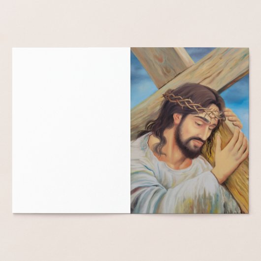 Christelijk geloof Jezus Christus Folie Kaarten (Binnen)