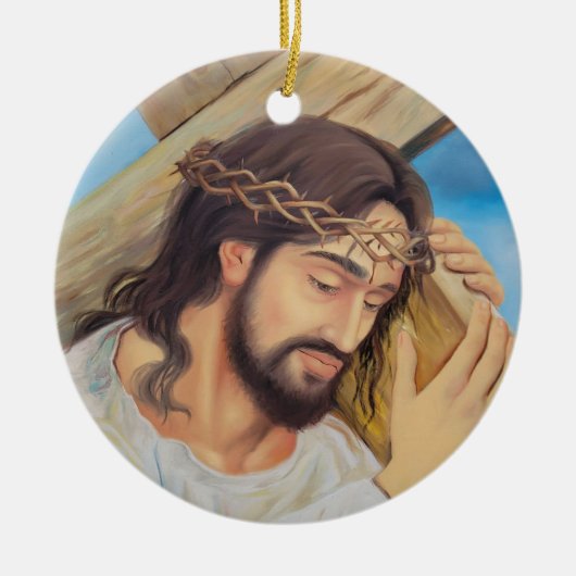 Christelijk geloof Jezus Christus Keramisch Ornament (Voorkant)