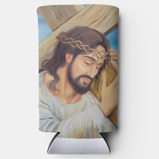 Christelijk geloof Jezus Christus Seltzer Blikjeskoeler (Voorkant)