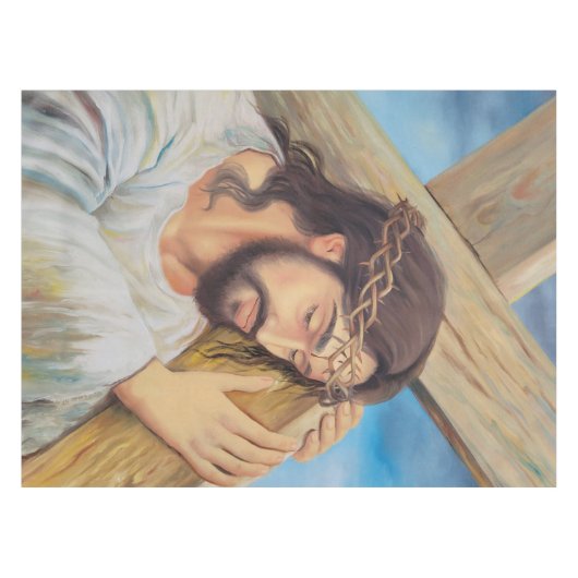 Christelijk geloof Jezus Christus Tafelkleed (Voorkant (Horizontaal))