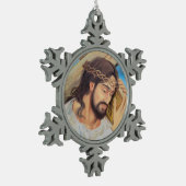 Christelijk geloof Jezus Christus Tin Sneeuwvlok Ornament (Links)