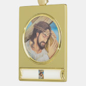 Christelijk geloof Jezus Christus Verguld Banner Ornament (Links)