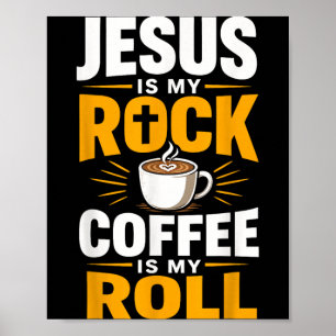 Christelijk geloof Jezus Koffie Ochtendgebed Poster