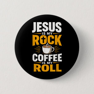 Christelijk geloof Jezus Koffie Ochtendgebed Ronde Button 5,7 Cm