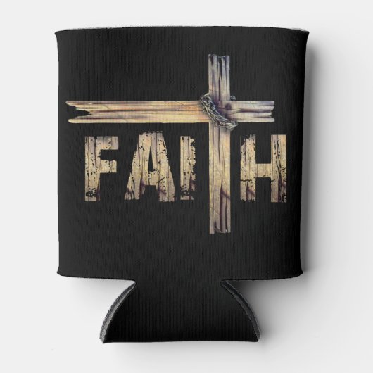 Christelijk Geloof Kruis - Christelijk Cadeau Blikjeskoeler (Voorkant)