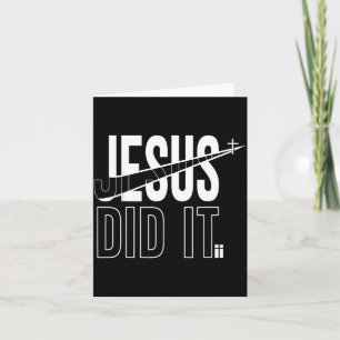 Christelijk geloof kruis Jezus deed het Kaart