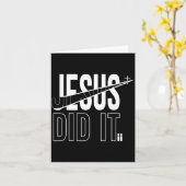Christelijk geloof kruis Jezus deed het Kaart (Gele Bloem)