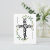 Christelijk Geloof | Kruis met Takken Briefkaart (Staand voorkant)