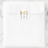 Christelijk Geloof Liefde Hoop Bloemen Ronde Sticker (Tas)