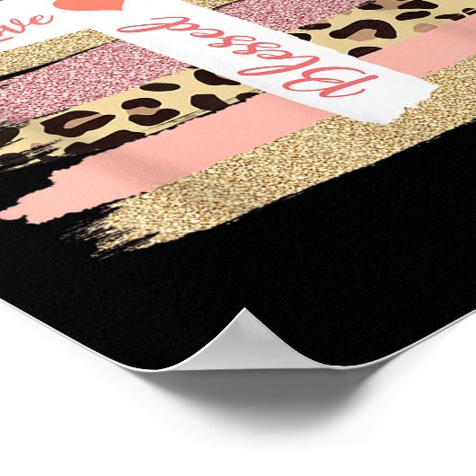 Christelijk Geloof Liefde Hoop Gezegend - Kruis Ja Poster (Hoek)