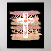 Christelijk Geloof Liefde Hoop Gezegend - Kruis Ja Poster (Voorkant)