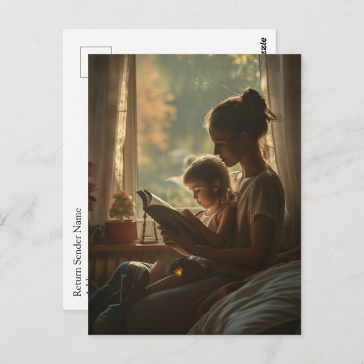 Christelijk geloof | Mam en Kind Briefkaart (Voorkant / Achterkant)